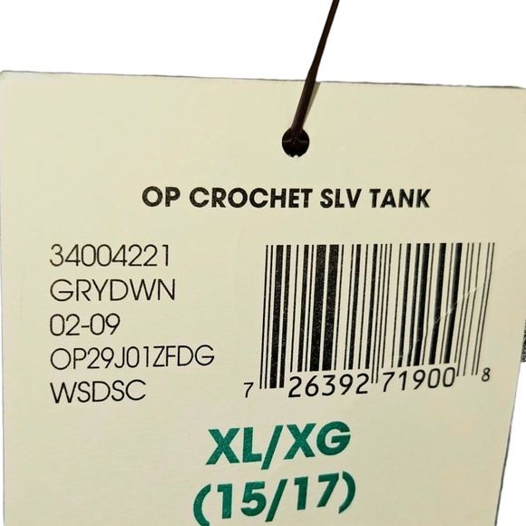 OP CREAM COLORED Ruffle Logo Tank Top Size XL - Picture 11 of 16